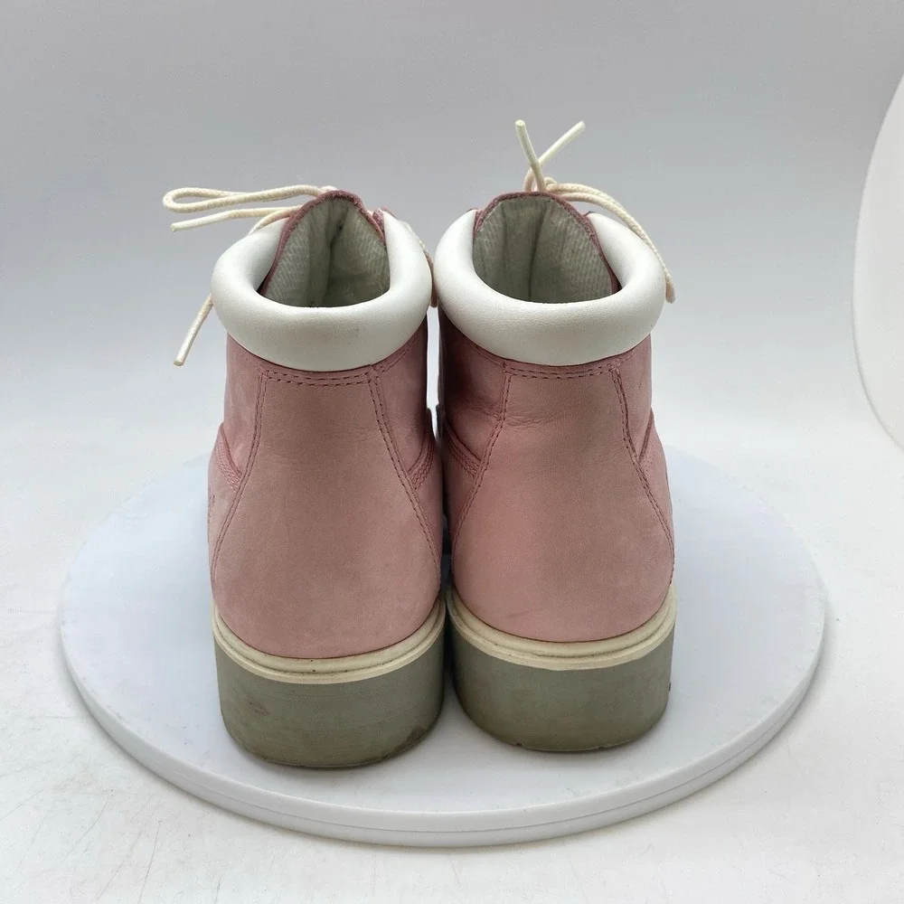 Timberland Nellie Chukka Boots Womens 7.5 M Nubuck‎ Waterproof Pink Shoes 10460